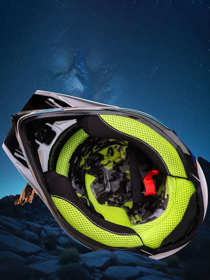 Steelbird SBH 13 ISS
                    Racer Double Visor Full Face Helmet