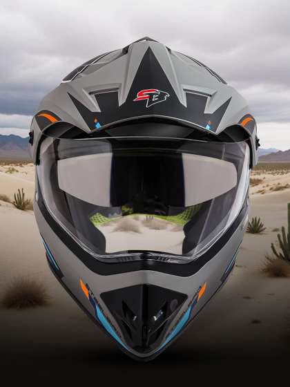 Steelbird SBH 13 ISS
                    Racer Double Visor Full Face Helmet