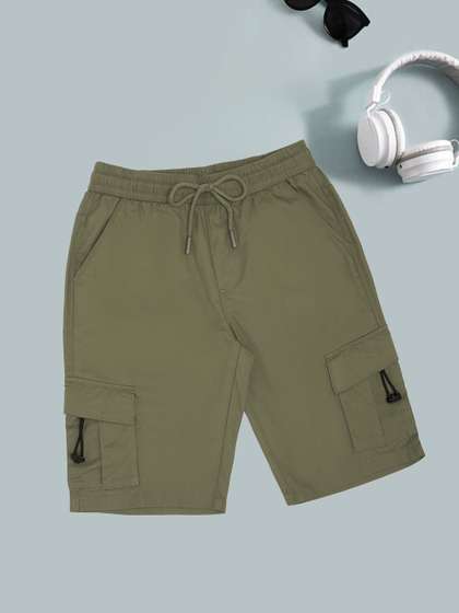 Pantaloons Junior Boys
                      Regular Fit Mid-Rise Cotton Cargo Shorts