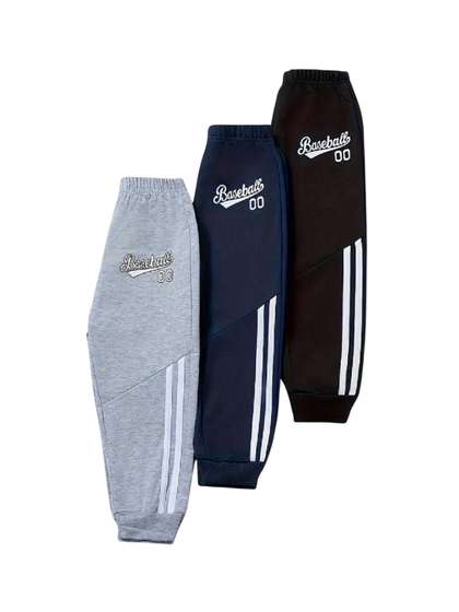 Kaff Boys Pack Of 3
                    Baseball Printed Joggers