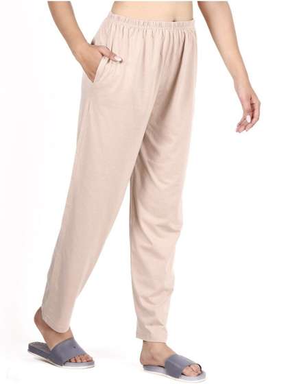 E-MAX Women Solid Mid-Rise Pyjamas
