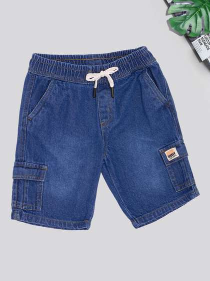 Pantaloons Junior Boys
                      Mid-Rise Washed Denim Shorts