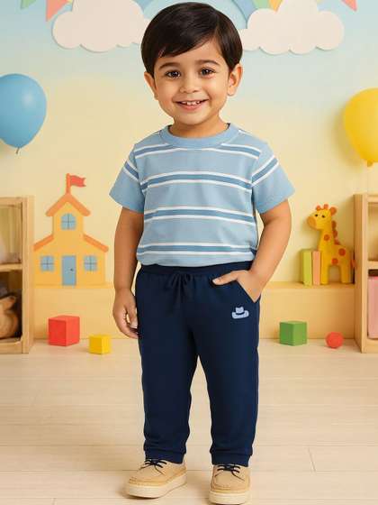 MINI KLUB Boys Mid Rise
                    Regular Fit Regular Trousers