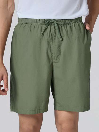 XYXX Zen Men Relaxed
                        Fit Mid-Rise Cotton Solid Lounge Shorts