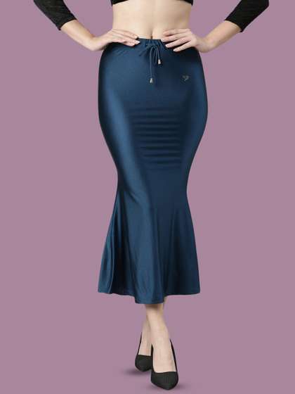TWIN BIRDS Women
                        Solid Coloured Silky Soft Stretchable Shimmer
                        mermaid Saree Shapewear
