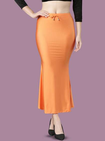 TWIN BIRDS Women
                        Solid Coloured Silky Soft Stretchable Shimmer
                        mermaid Saree Shapewear