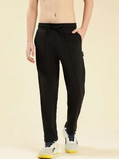 Lil Tomatoes Boys
                      Black Solid Cotton Track Pants