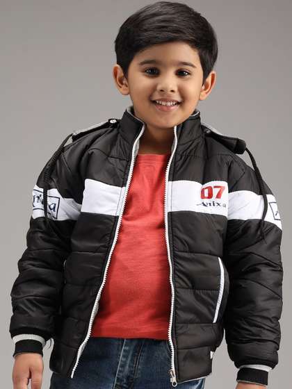 TRENDY WORLD Boys
                    Colourblocked Winter Hooded Puffer Jacket
