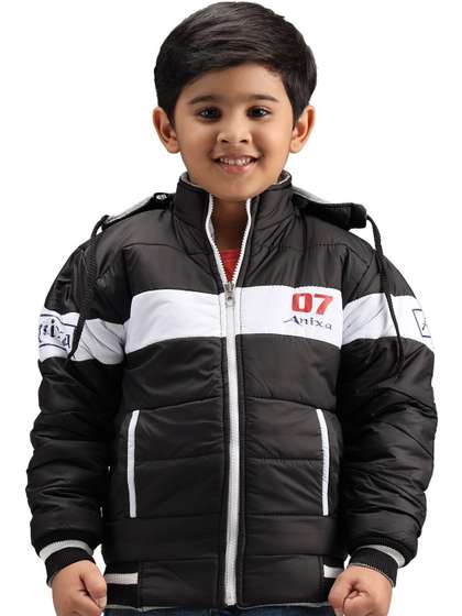 Anixa Boys Colourblocked
                    Winter Hooded Puffer Jacket