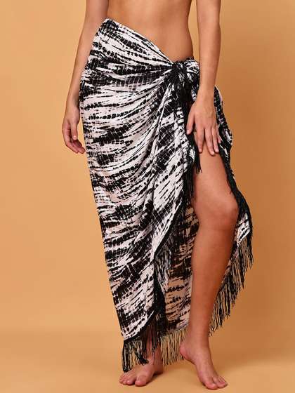Blissence Tie &
                        Dye Printed Pure Cotton Ankle Length Cover Up
                        Sarong