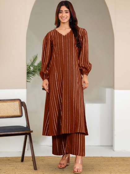 Varanga Women A-
                        Line Kurta With Trousers