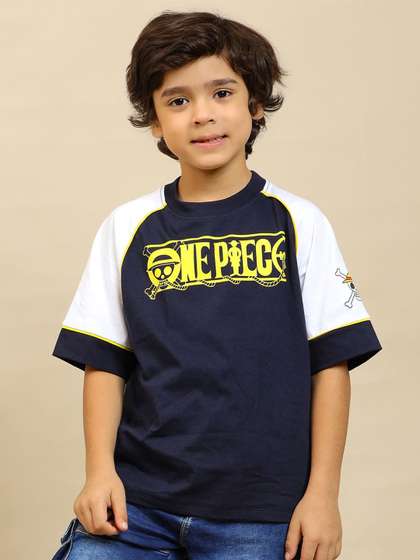 Kids Ville Boys One
                    piece Typography Printed Round Neck Pure Cotton
                    Oversized T-shirt