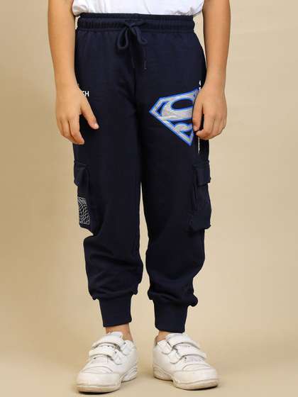 Kids Ville Boys Superman
                    Printed Regular Fit Mid Rise Joggers Track Pant