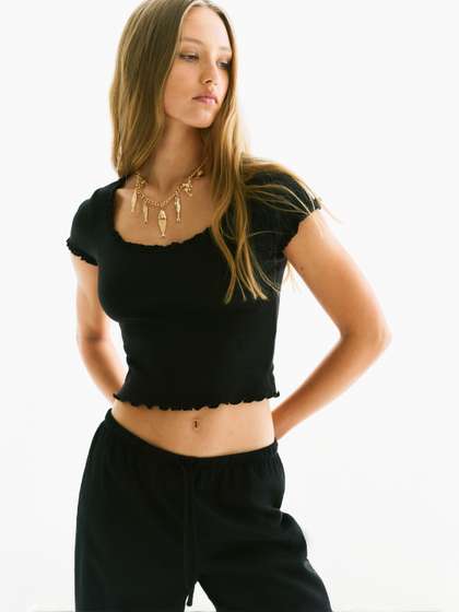 H&M
                          Lace-Trimmed Top