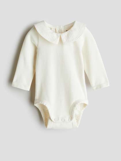 H&M Muslin-Collared
                    Cotton Bodysuit