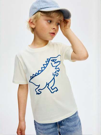 H&M Embroidery-Motif
                    Cotton T-shirt