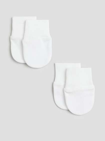 H&M Girls White
                      2-pack scratch mittens
