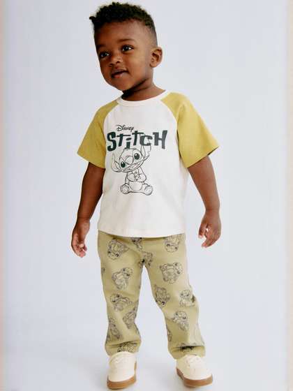 H&M Boys Pure Cotton
                    Printed Twill Trousers