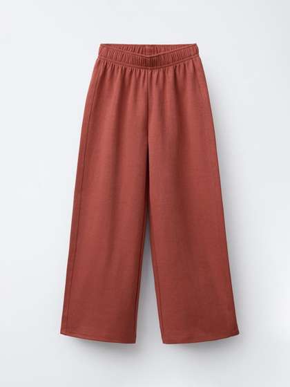 Alan Jones Girls Solid
                      Relaxed Solid Wide Leg Palazzo Trousers