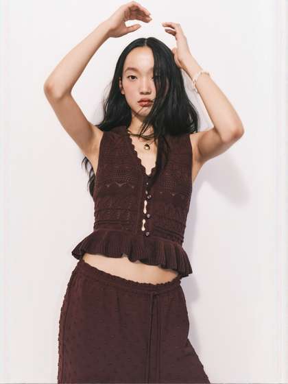H&M
                          Pointelle-Knit Waistcoat