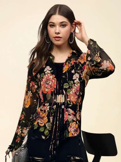 Sera Floral Printed
                        Tie-Up Shrug