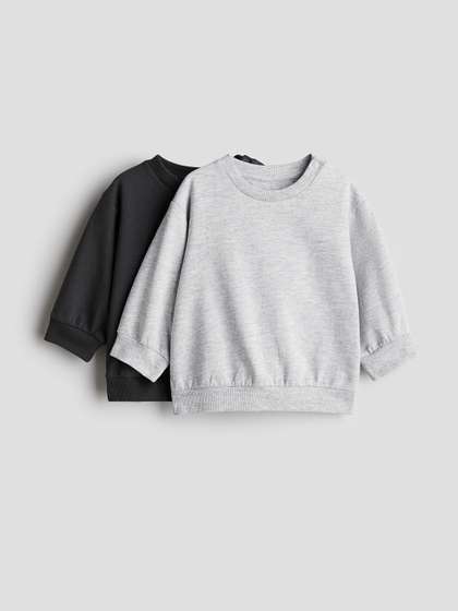 H&M Girls 2-Pack
                      Cotton Sweatshirts