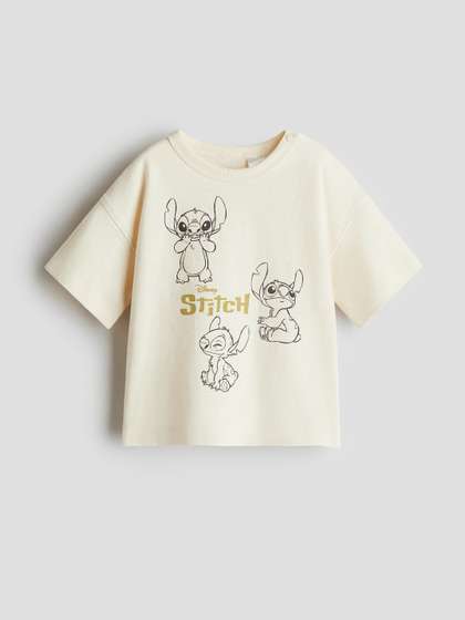 H&M Boys Pure
                      Cotton Loose-Fit Printed T-shirt