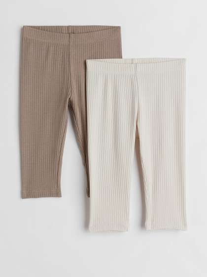 H&M Cream &
                    Beige Pack of 2 Leggings
