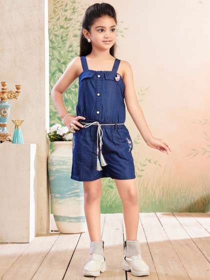 BAESD Girls Cotton
                    Shoulder Straps Jumpsuit