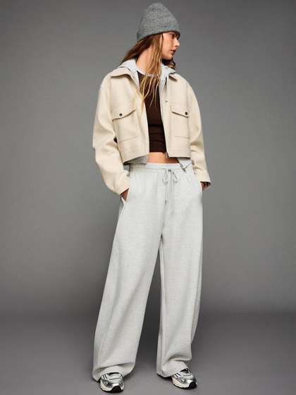 Bershka Soft felt
                        texture jacket