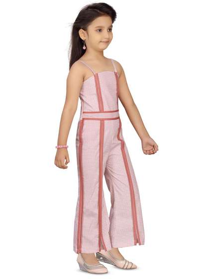 BAESD Girls Checked
                      Basic Jumpsuit