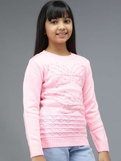 Anixa Girls Pack of 2
                    Embellished Round Neck Casual Wool Winter Sweater