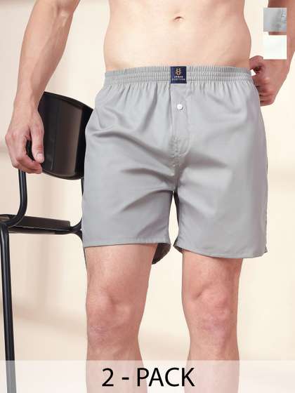 URBAN SCOTTISH
                          Pack Of 2 Pure Cotton Boxers