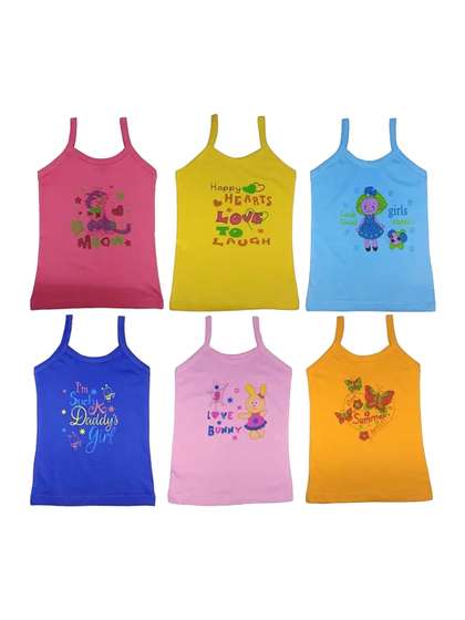 CAVENDERS Girls Pack of
                    6 Basic Inner Vests