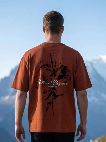 NOBERO Men Graphic
                        Printed Round Neck Cotton T-shirt