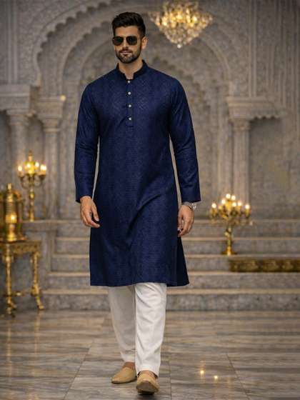 House of Pataudi
                      Embroidered Sequins Straight Kurta