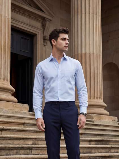 INVICTUS Urban Slim
                        Fit Micro Checked Formal Shirt