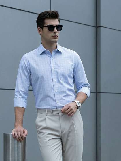 INVICTUS Checked
                        Slim Fit Formal Shirt