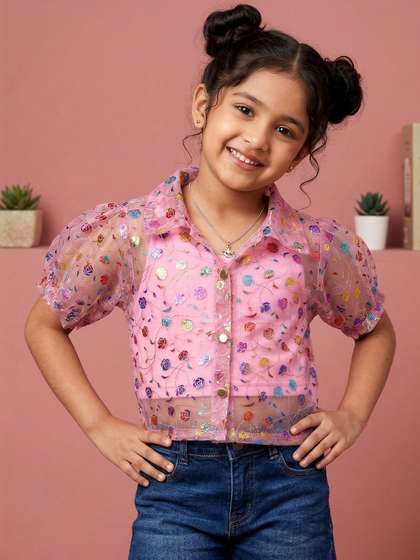KiddoPanti Girls Cotton
                    Blend Tops