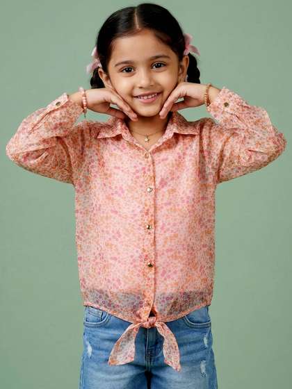 KiddoPanti Girls Cotton
                    Blend Tops