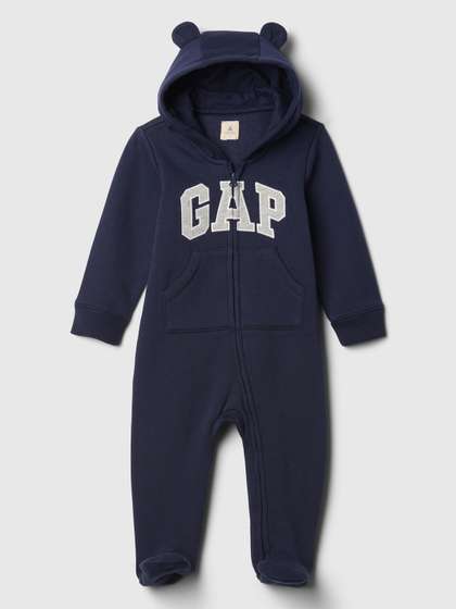 GAP Infant Kids Brand
                    Logo Embroidered Hooded Rombers