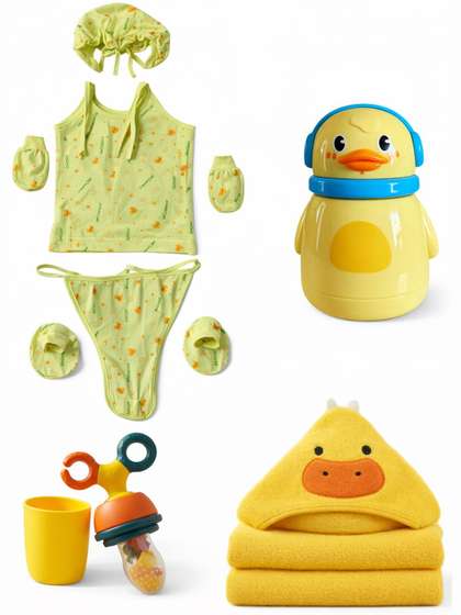 Milkymoon Infants Pack
                    Of 8 Pieces Pure Cotton Baby Apparel Gift Set