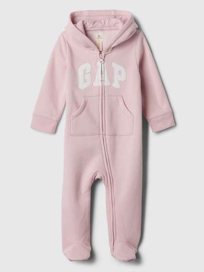 GAP Infant Boys Hooded
                    Brand Logo Embroidered Rompers