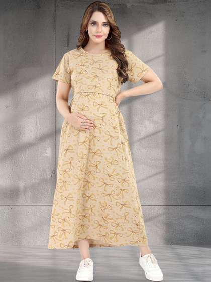 MomsBae Short
                        Sleeves Nightdress
