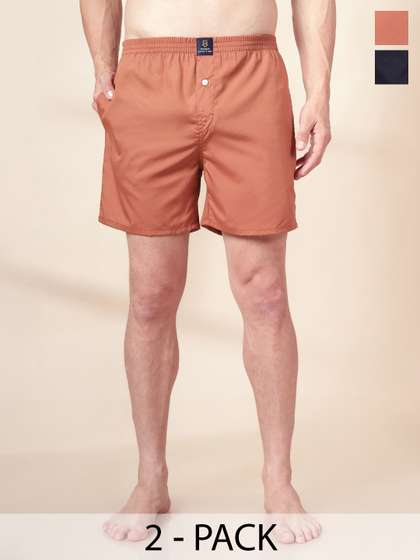URBAN SCOTTISH
                          Pack Of 2 Pure Cotton Boxers