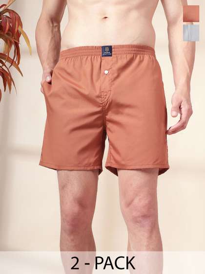 URBAN SCOTTISH
                          Pack of 2 Cotton Mid-Rise Boxer