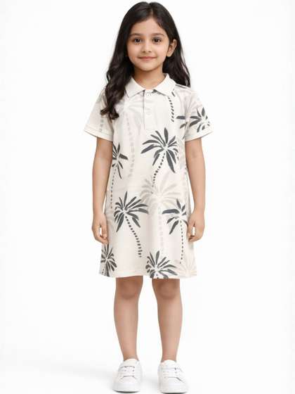 Anthrilo Floral Print
                    Ruffled A-Line Dress
