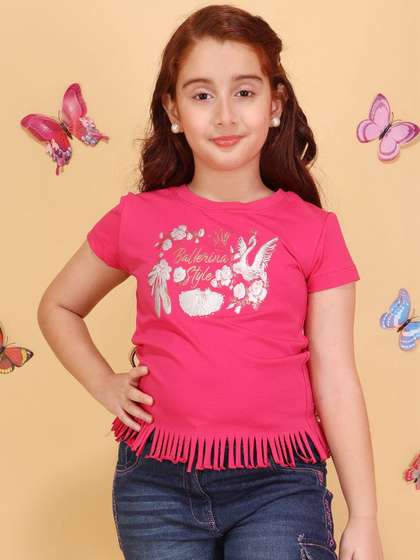 CUTECUMBER Girls Cotton
                    Tops