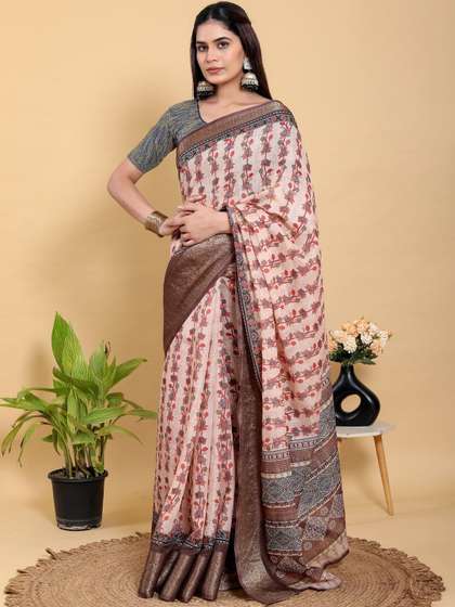 RITABEN HARESHBHAI
                        BHALIYA Linen Blend Saree