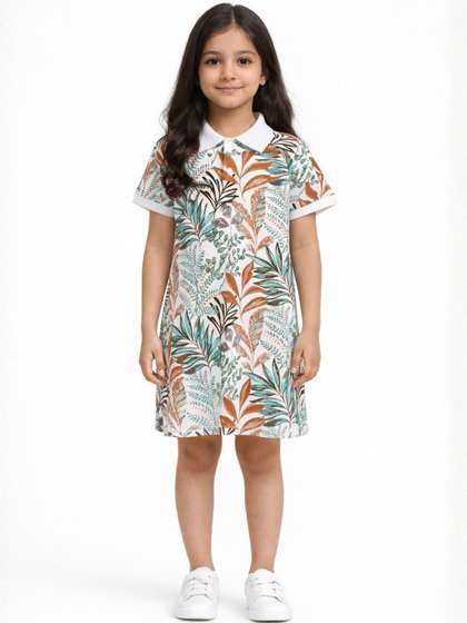 Anthrilo Floral Print
                    Ruffled A-Line Dress